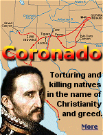 Amazingly, we were taught in school (some were named after him) that this mass-murderer was a great hero.